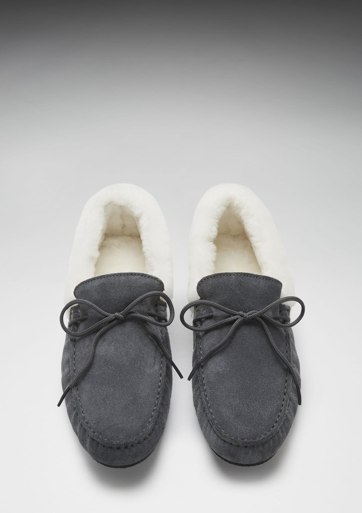 Slippers, Sheepskin, Slate Grey Suede