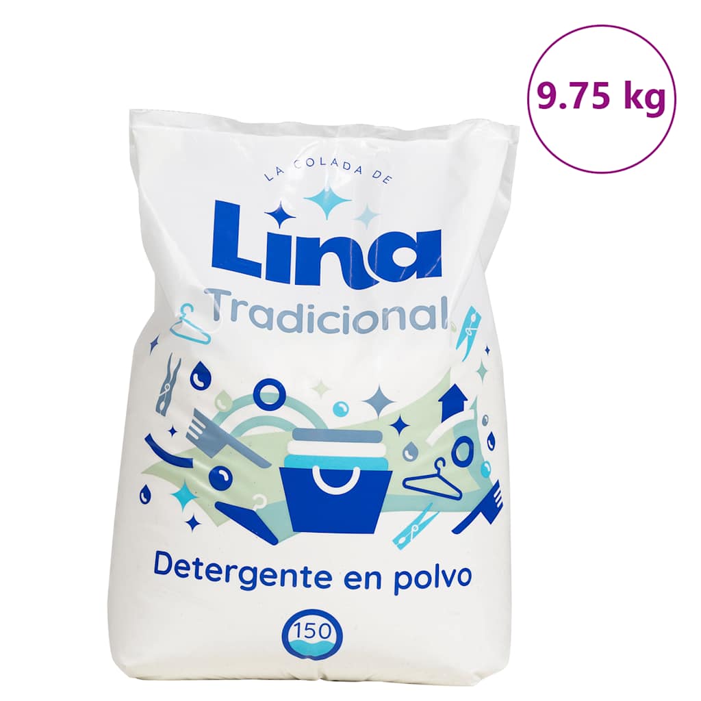 vidaXL Tvättmedel för 150 tvättar 9,75kg vit