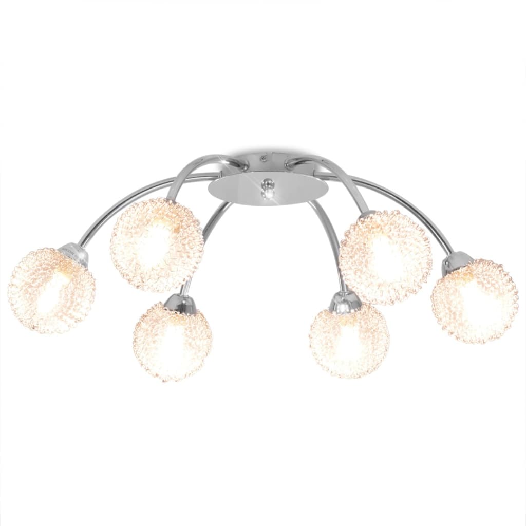 vidaXL Taklampa med 6 LED-glödlampor G9 240 W
