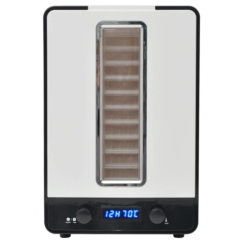 vidaXL Torkugn med 10 brickor 550 W vit
