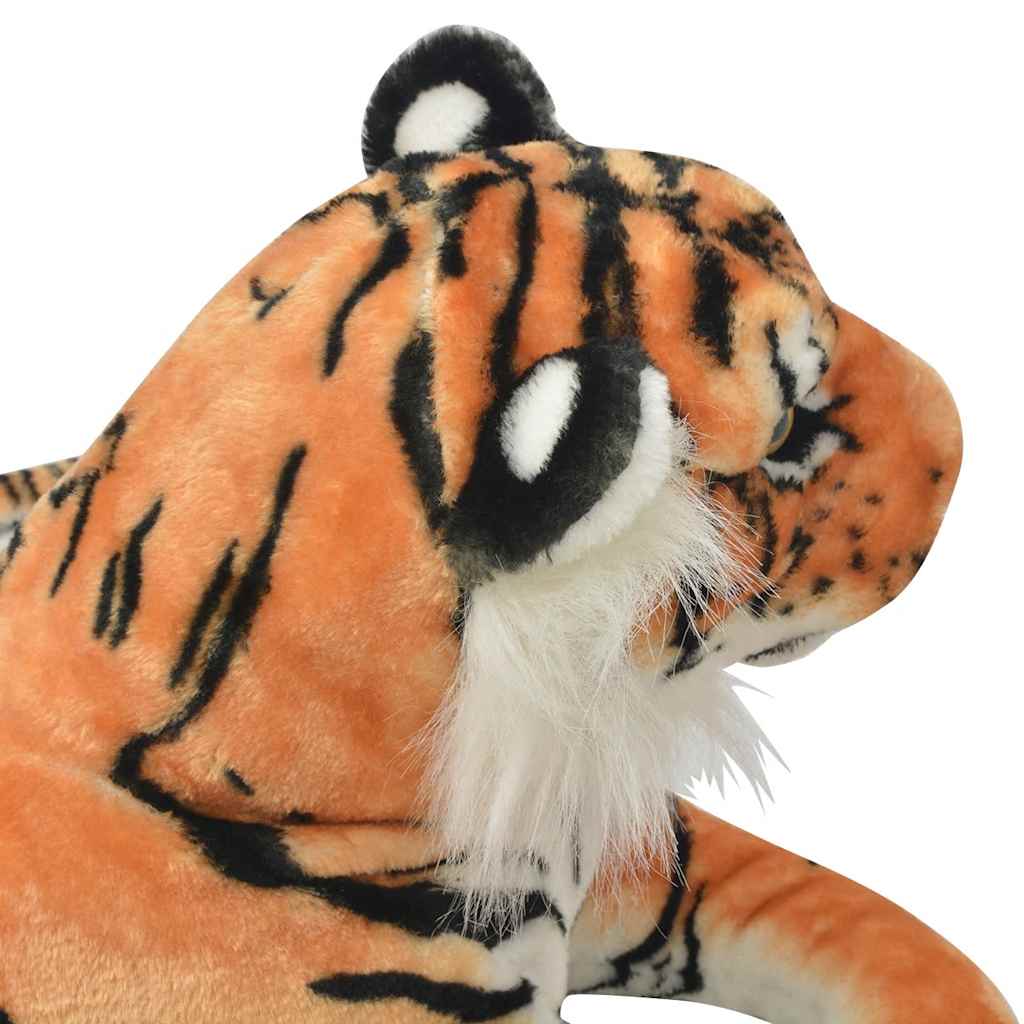 vidaXL Tigerleksak plysch brun XXL
