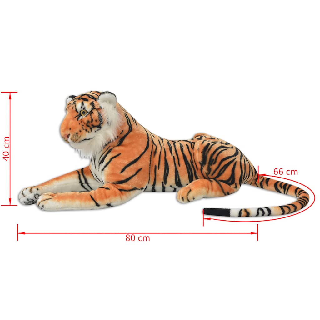 vidaXL Tigerleksak plysch brun XXL