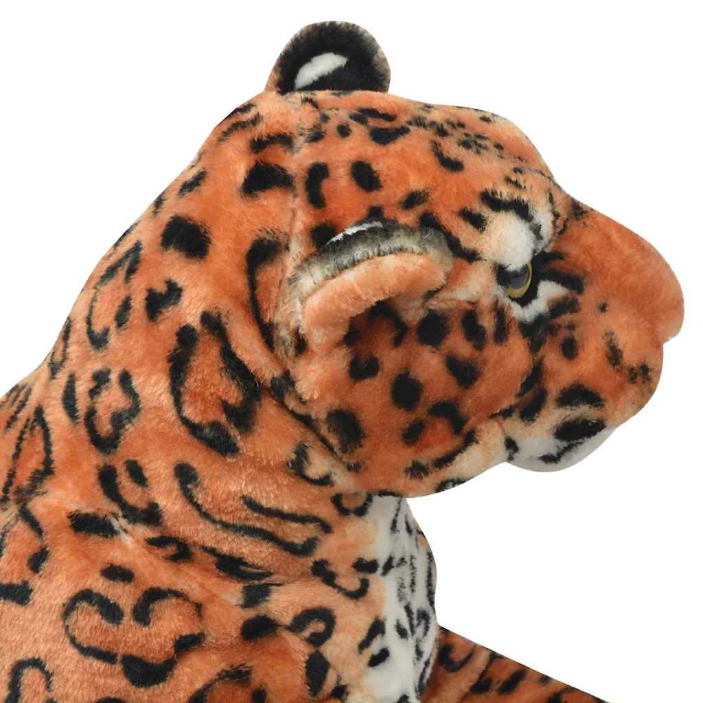 vidaXL Leopardleksak plysch brun XXL