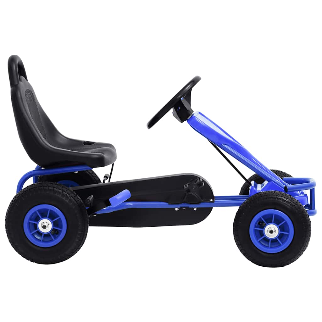 vidaXL Pedaldriven gokart med luftfyllda däck blå
