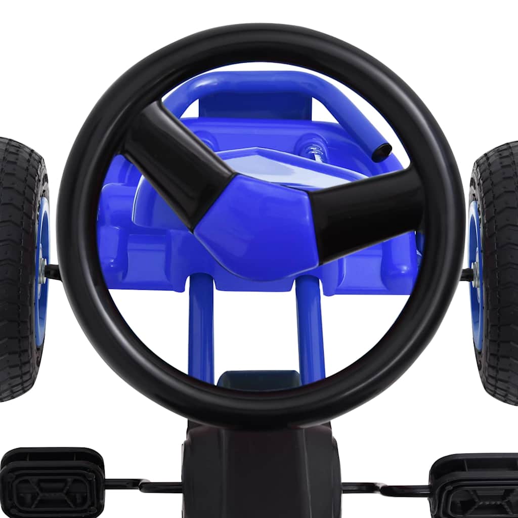 vidaXL Pedaldriven gokart med luftfyllda däck blå