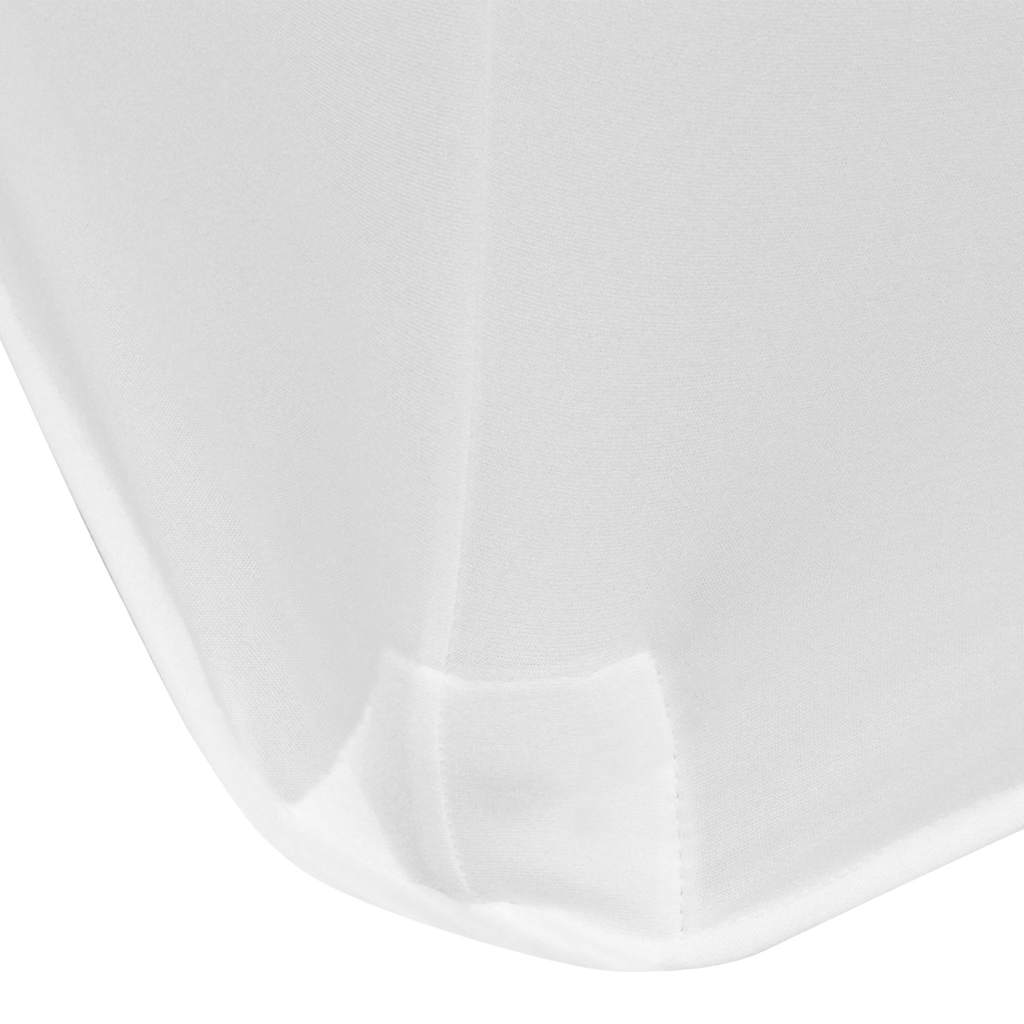 vidaXL Bordsöverdrag stretch 2 st vit 120x60,5x74 cm