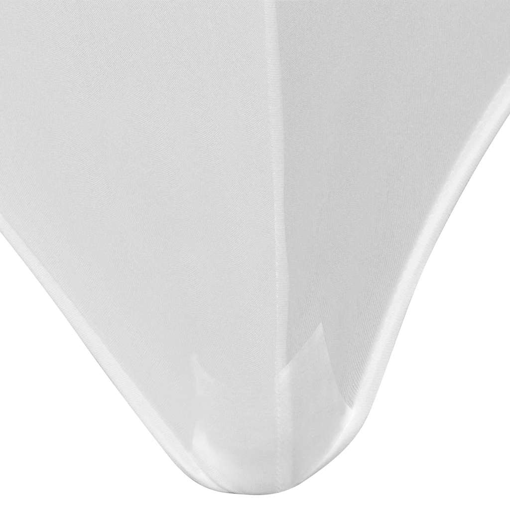 vidaXL Bordsöverdrag stretch 2 st vit 120x60,5x74 cm