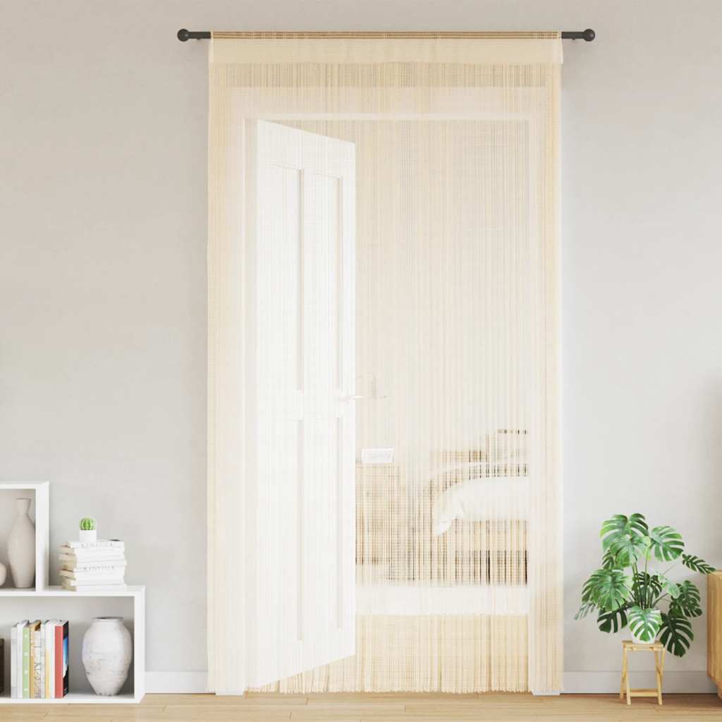 vidaXL Trådgardiner 2 st 100x250 cm gräddvit