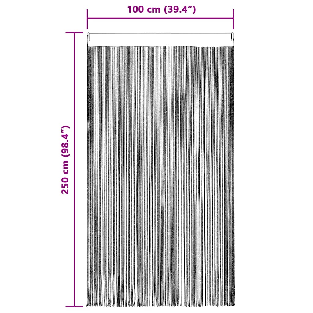 vidaXL Trådgardiner 2 st 100x250 cm gräddvit