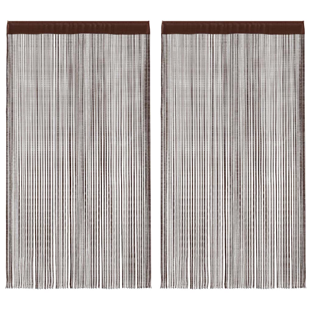 vidaXL Trådgardiner 2 st 140x250 cm brun