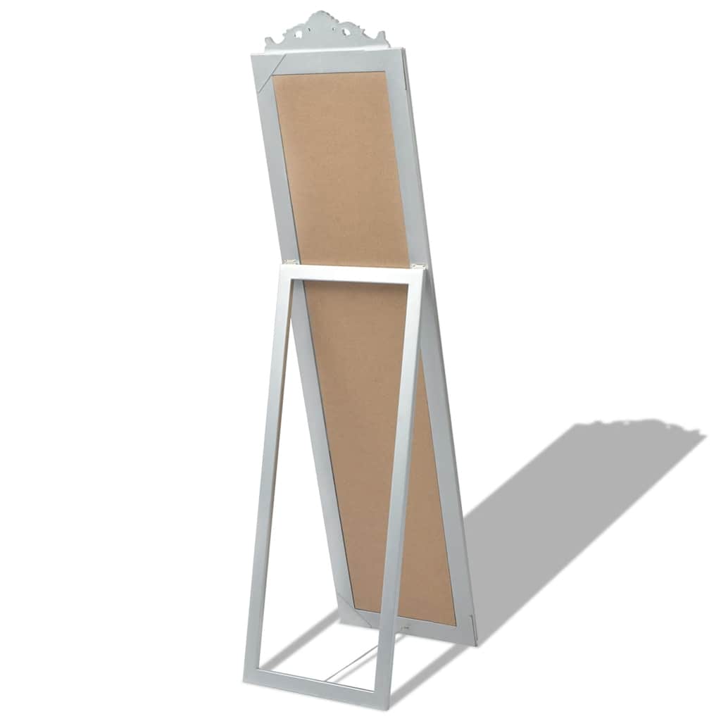 vidaXL Fristående spegel i barockstil 160x40 cm silver