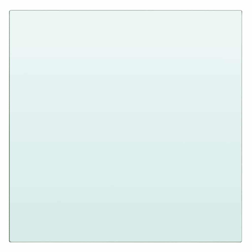 vidaXL Hyllplan glas genomskinlig 30x30 cm