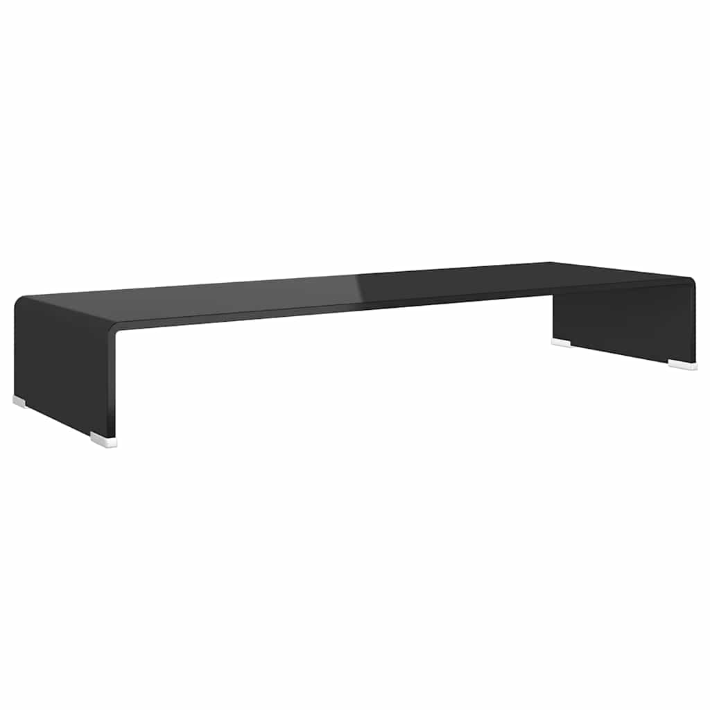 vidaXL TV-bord glas svart 90x30x13 cm
