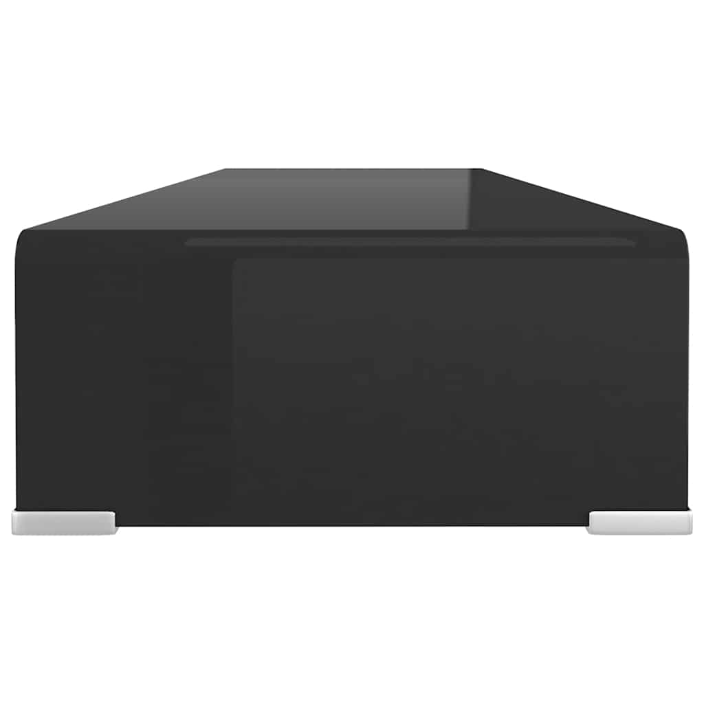 vidaXL TV-bord glas svart 100x30x13 cm