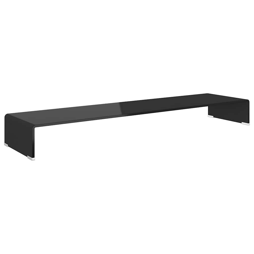 vidaXL TV-bord glas svart 120x30x13 cm