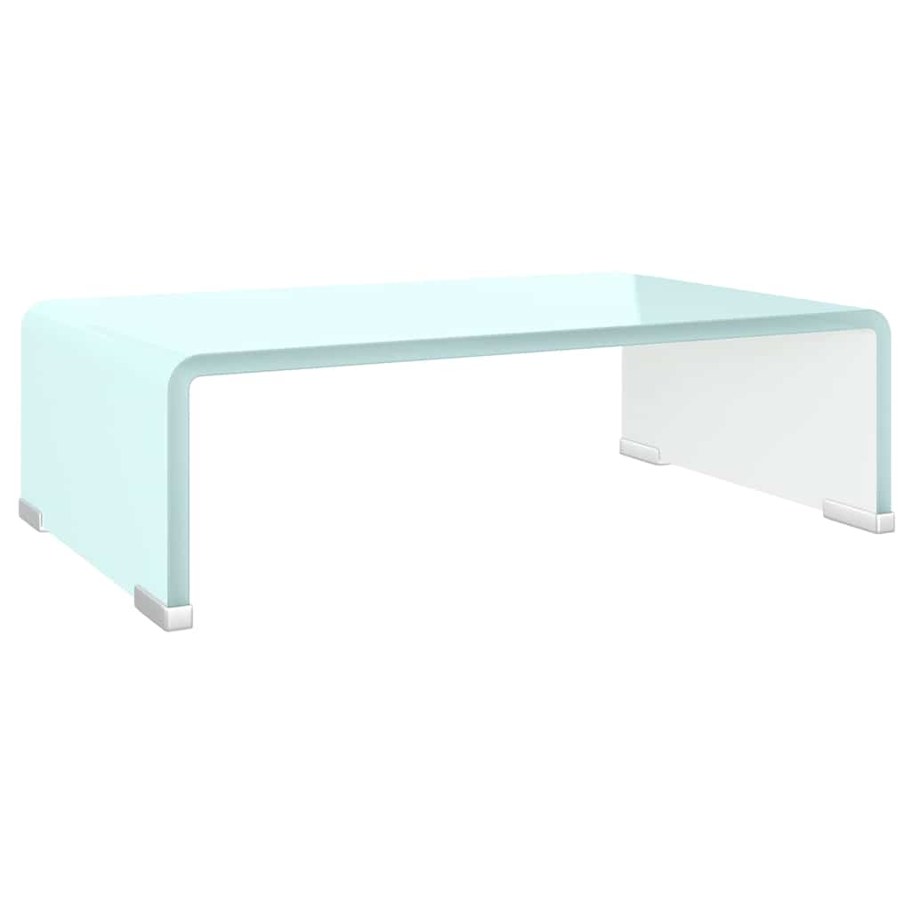 vidaXL Tv/monitor-ställ glas grön 40x25x11 cm