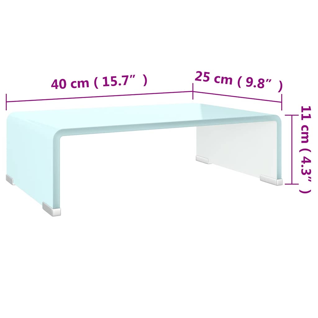 vidaXL Tv/monitor-ställ glas grön 40x25x11 cm