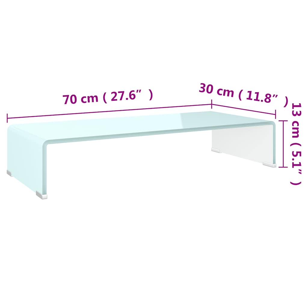vidaXL Tv/monitor-ställ glas grön 70x30x13 cm