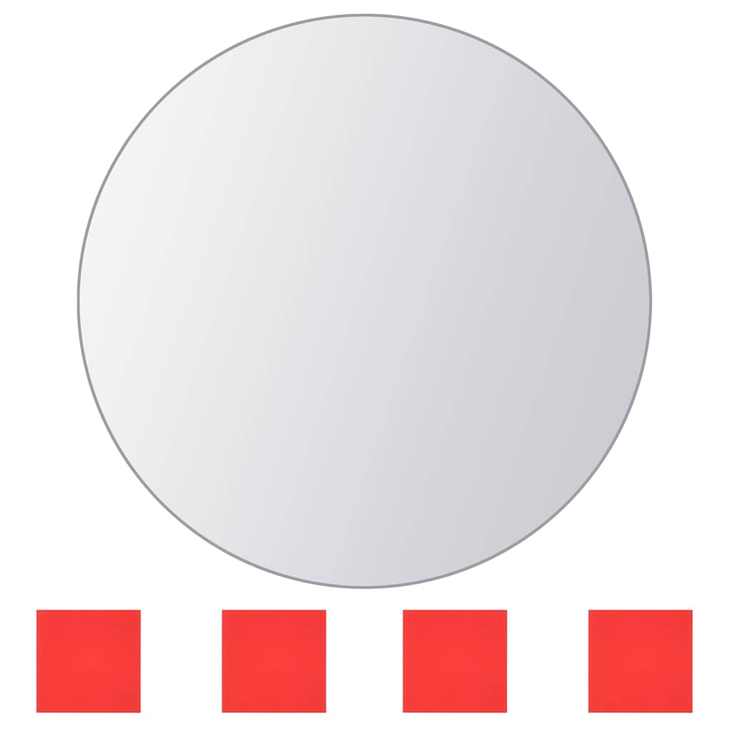 vidaXL Spegelplattor 8 st rund spegelglas