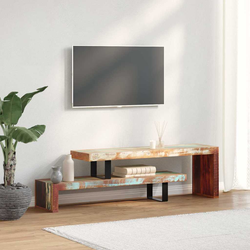 vidaXL TV-bänk återvunnet massivt trä