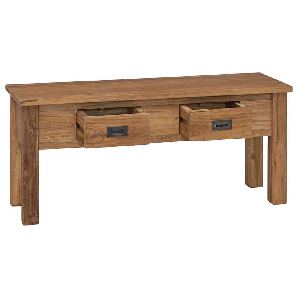 vidaXL Hallbänk i massiv teak 90x30x40 cm