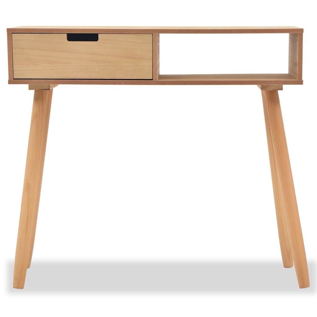 vidaXL Konsolbord massiv furu 80x30x72 cm brun