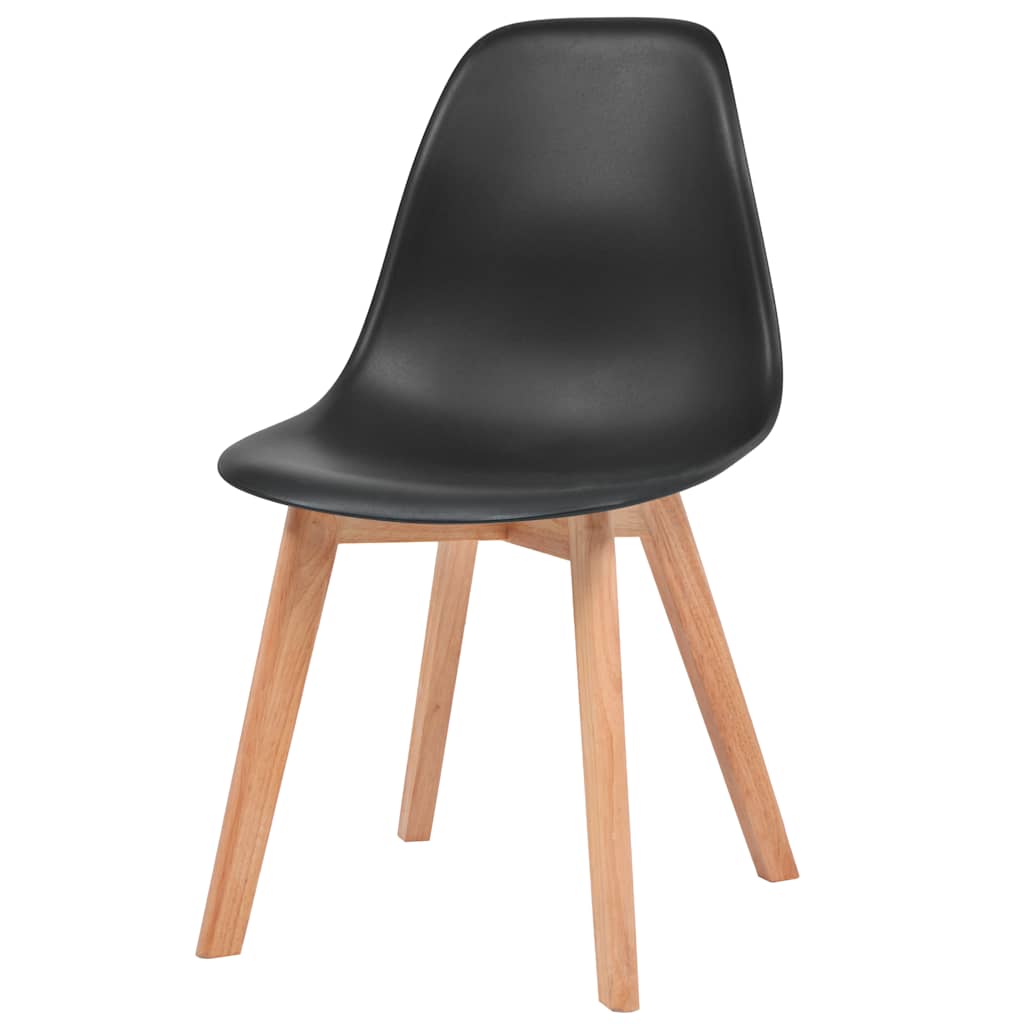 vidaXL Matstolar 2 st svart plast