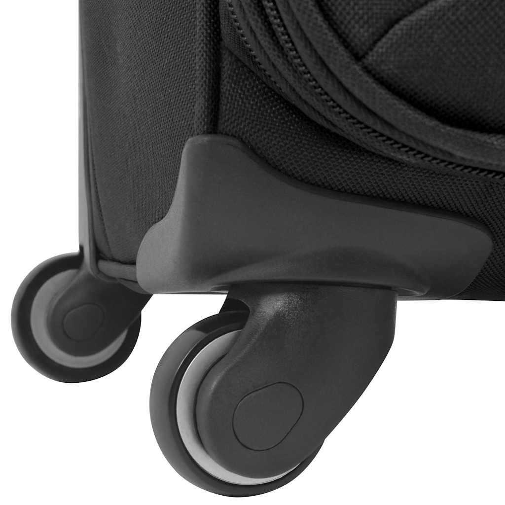 vidaXL Resväskor 3 svart soft case