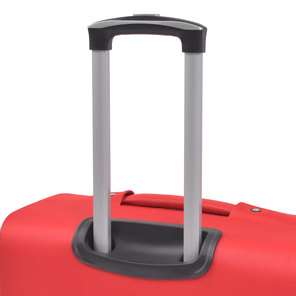 vidaXL Resväskor 3 st röd soft case