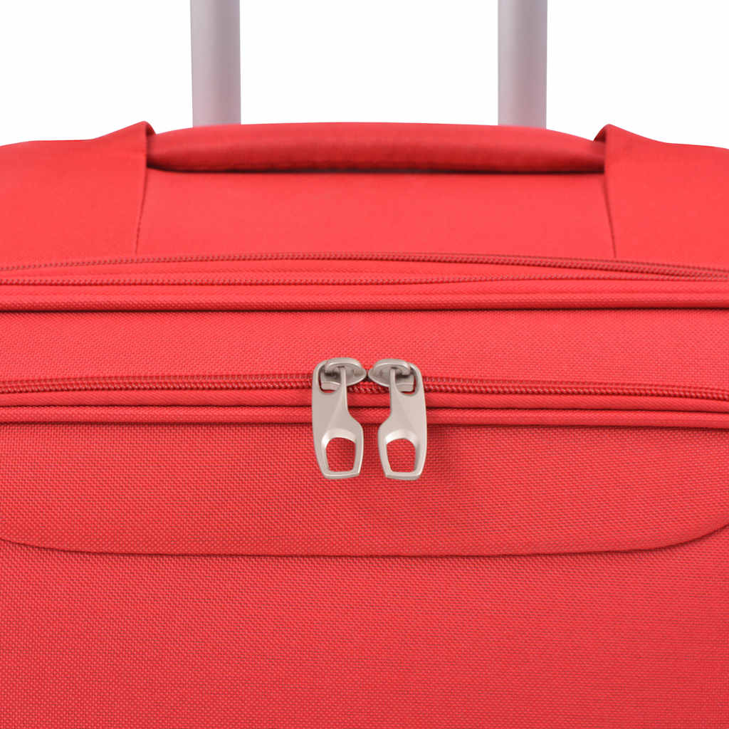 vidaXL Resväskor 3 st röd soft case