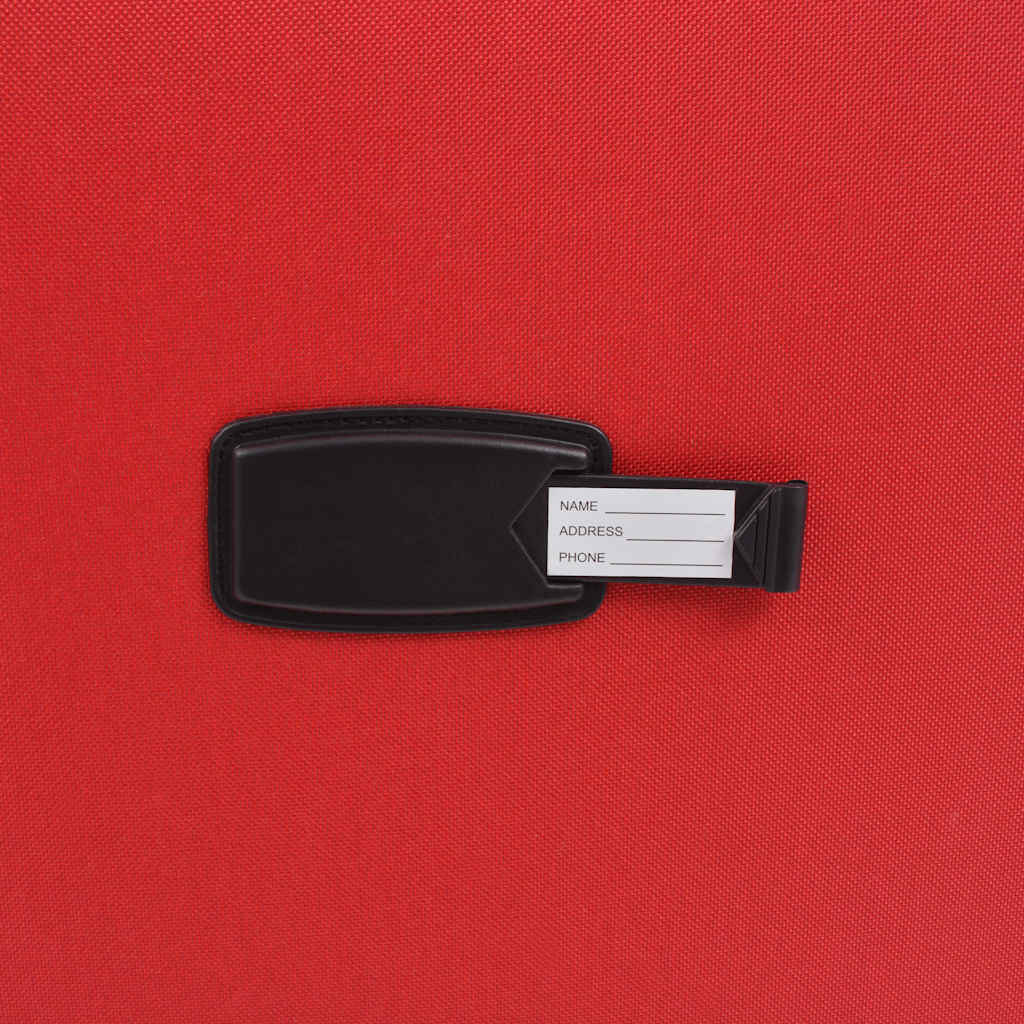 vidaXL Resväskor 3 st röd soft case