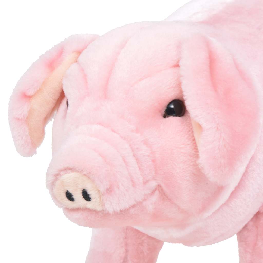 vidaXL Stående leksaksgris plysch rosa XXL