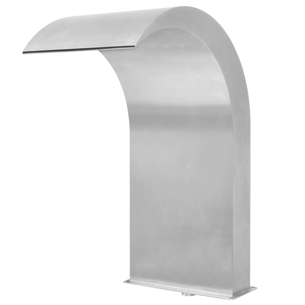 vidaXL Poolfontän rostfritt stål 45x30x65 cm silver