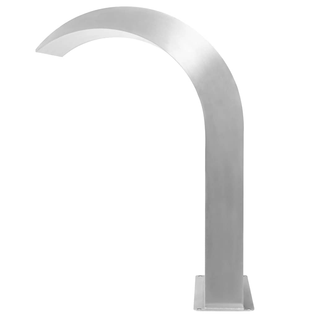 vidaXL Poolfontän rostfritt stål 45x30x65 cm silver