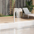 vidaXL Poolfontän rostfritt stål 50x30x90 cm silver