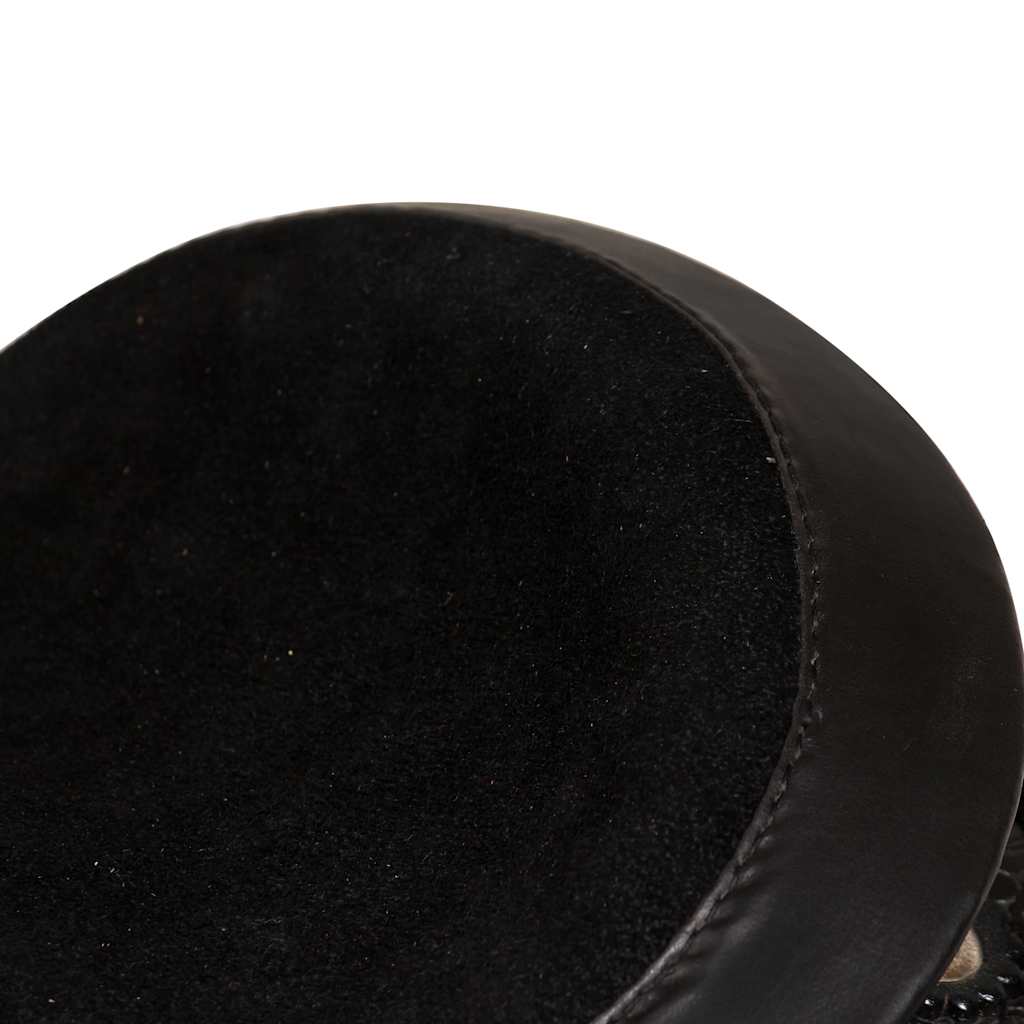 vidaXL Westernsadel träns&halsband äkta läder 16" svart