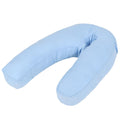 vidaXL J-formad gravidkudde 54x(36-43) cm blå