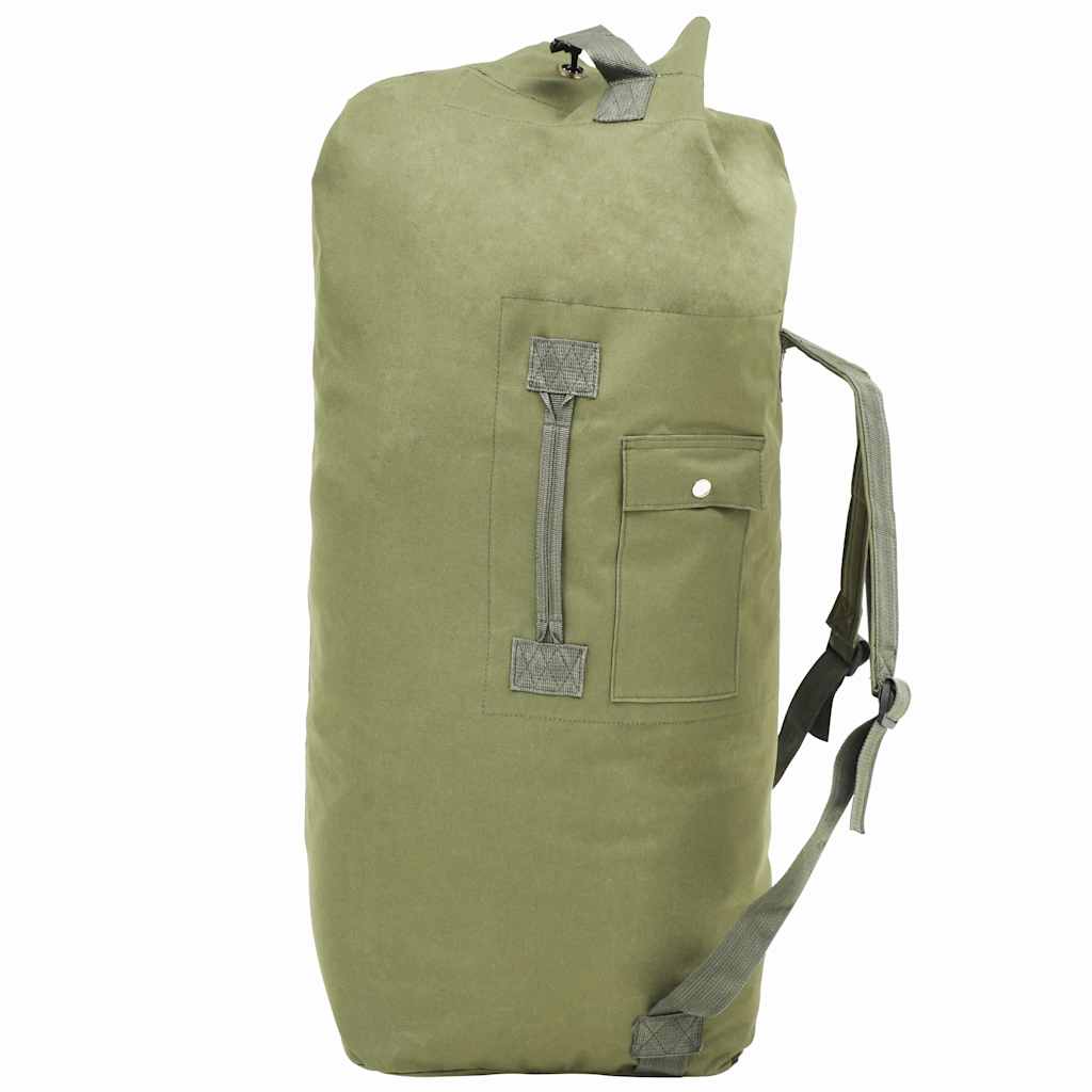 vidaXL Militärinspirerad duffelväska 85 L olivgrön