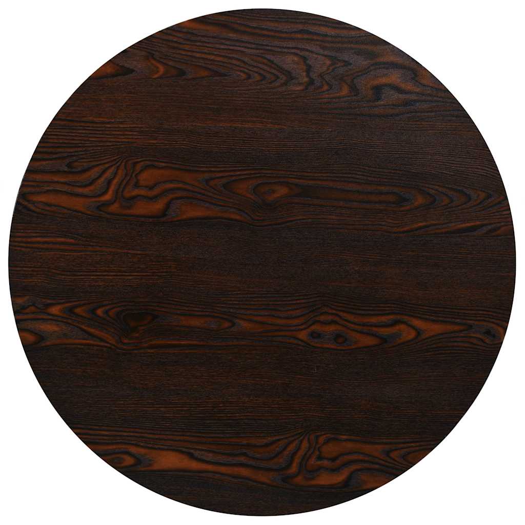 vidaXL Bistrobord MDF och stål rund 80x75 cm mörk aska