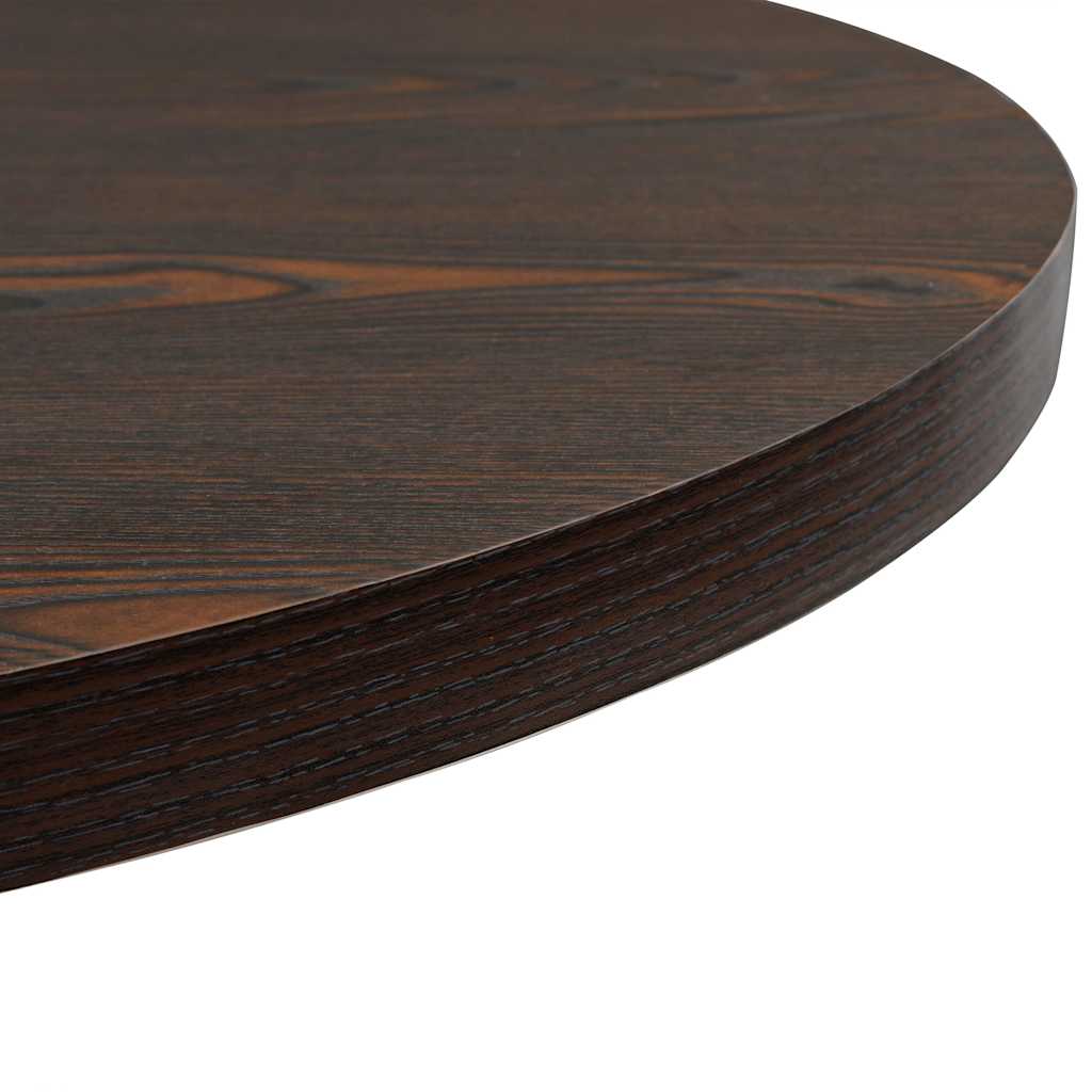 vidaXL Bistrobord MDF och stål rund 80x75 cm mörk aska