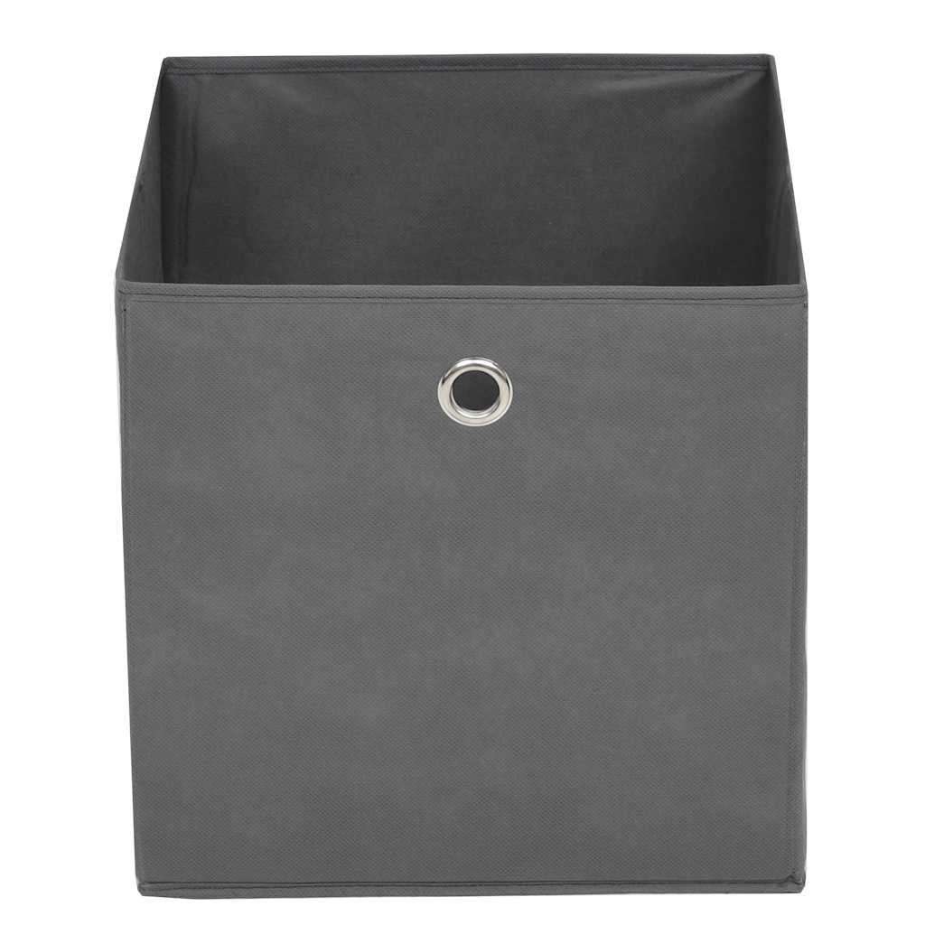 vidaXL Förvaringslådor 4 st non-woven tyg 32x32x32 cm grå