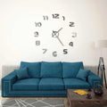 vidaXL Väggklocka 3D modern design 100 cm XXL silver
