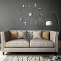 vidaXL Väggklocka 3D modern design 100 cm XXL silver