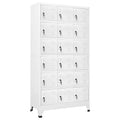 vidaXL Klädskåp med 18 fack metall 90x40x180 cm