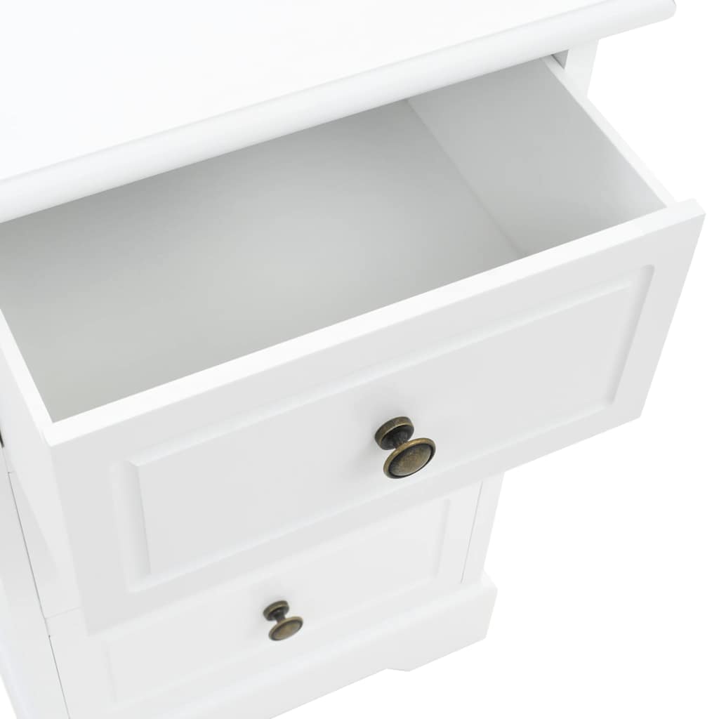 vidaXL Nattduksbord MDF och furu 35x32x59 cm