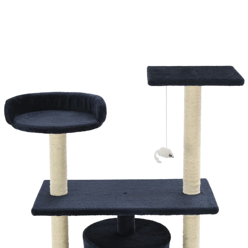vidaXL Klösträd med klöspelare och 95 cm mörkblå