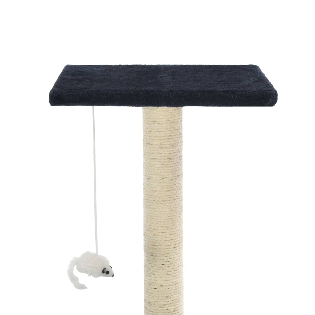 vidaXL Klösträd med klöspelare och 95 cm mörkblå