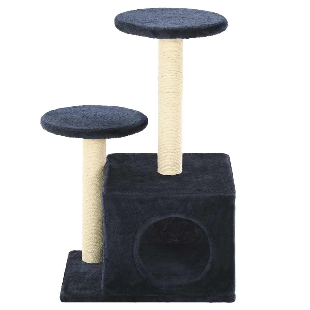 vidaXL Klösträd med sisalpelare 60 cm mörkblå