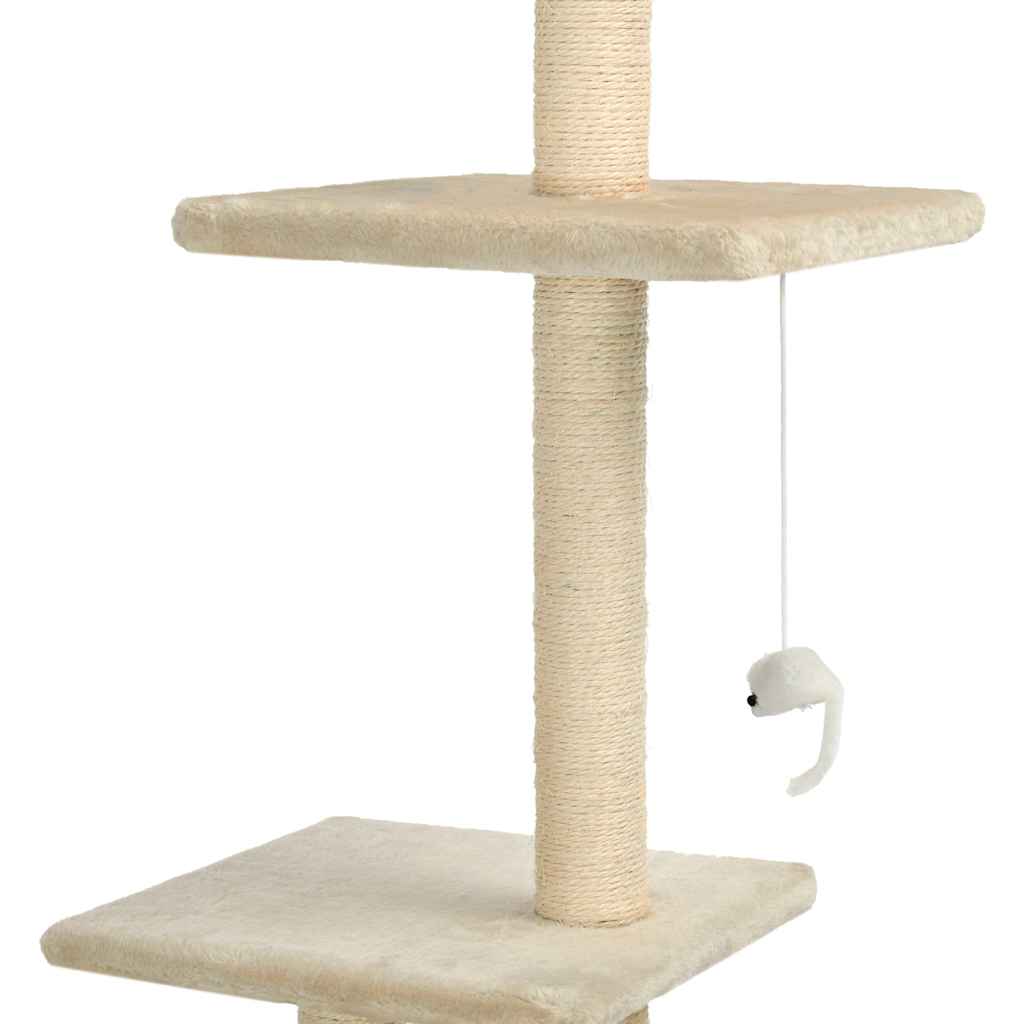 vidaXL Klösträd med sisalpelare 260 cm beige
