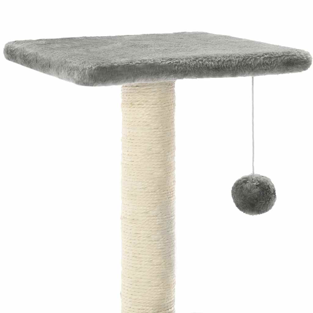 vidaXL Klösträd med klöspelare i sisal 65 cm grå
